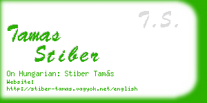 tamas stiber business card